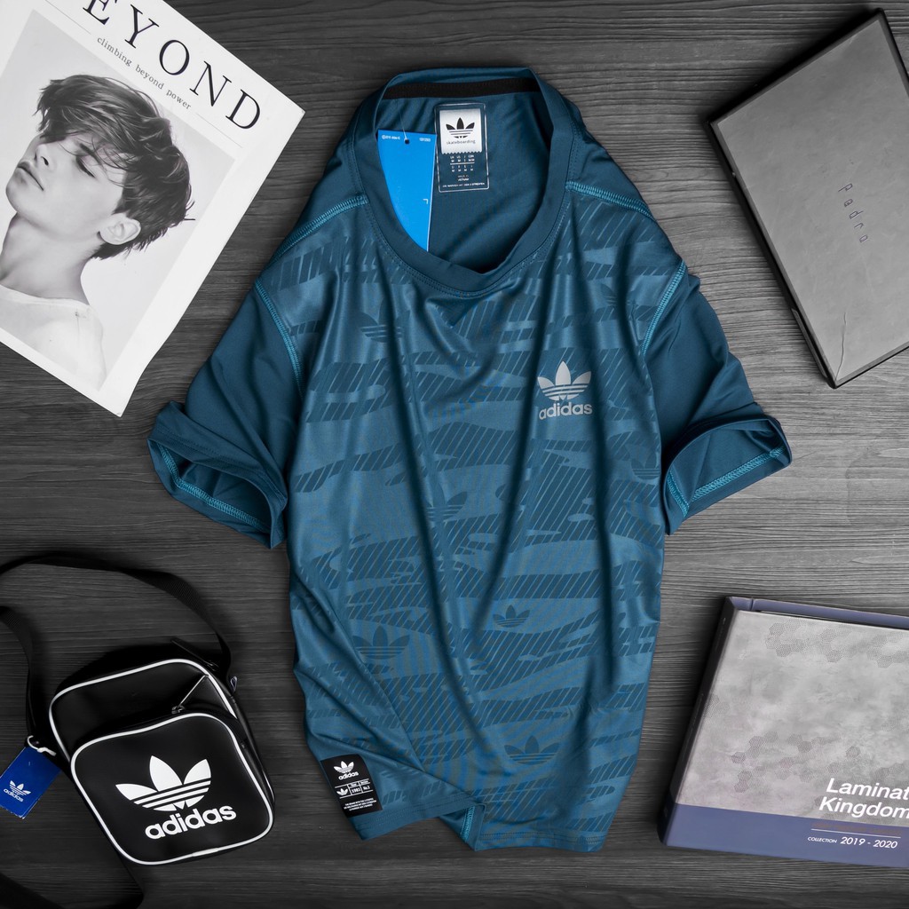 Áo thun thể thao áo thun nam ngắn tay không cổ dập vân cao cấp logo sắc nét AT05 | BigBuy360 - bigbuy360.vn