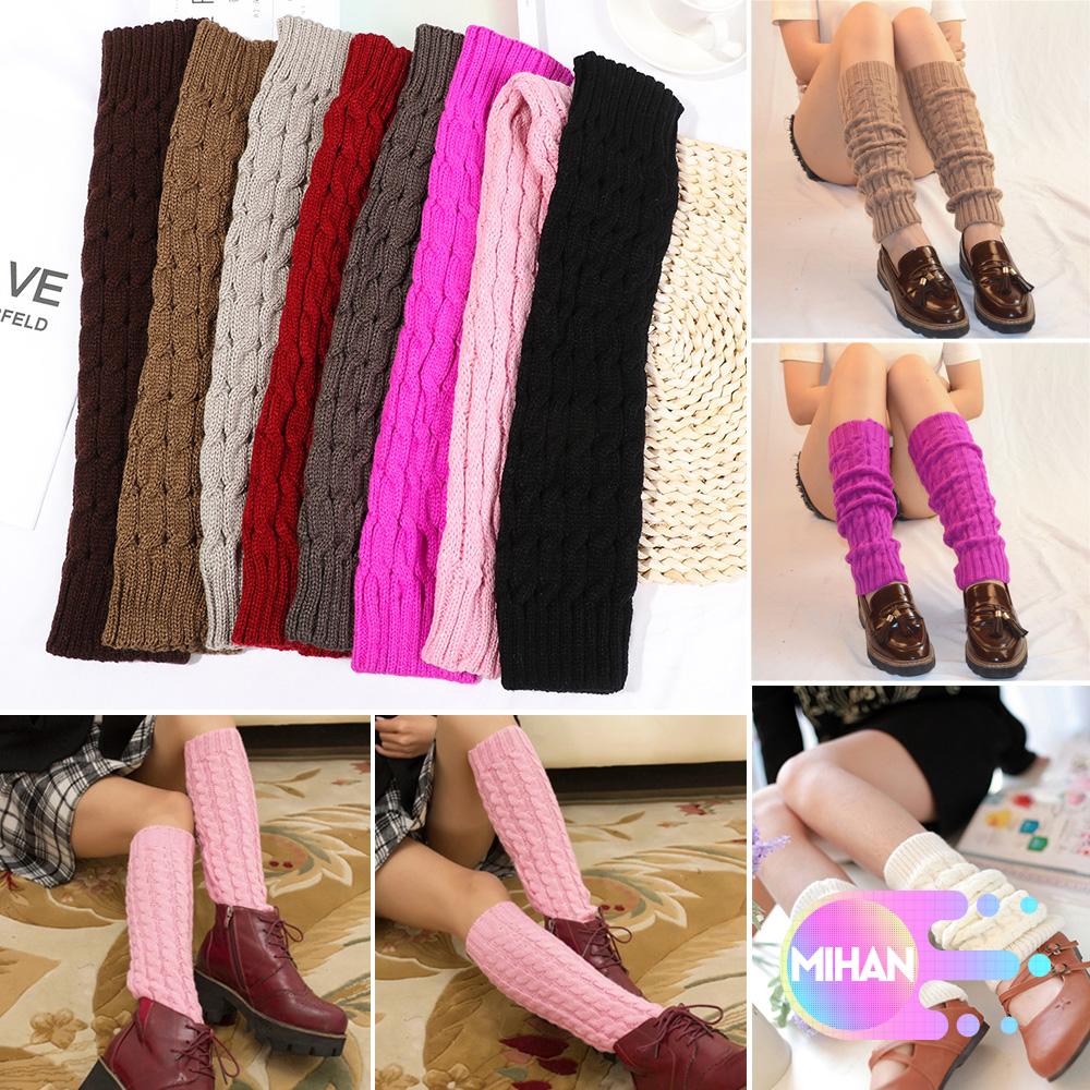 Đôi Tất Chân Len Giữ Ấm Đính Nút Thời Trang Cho Nữ Mihan1