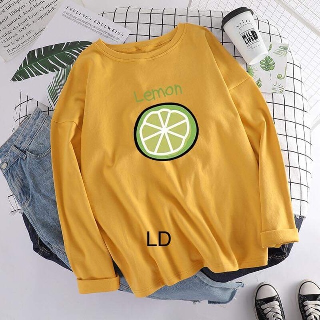 Áo thun Lemon quả chanh cắt nửa LDU0919