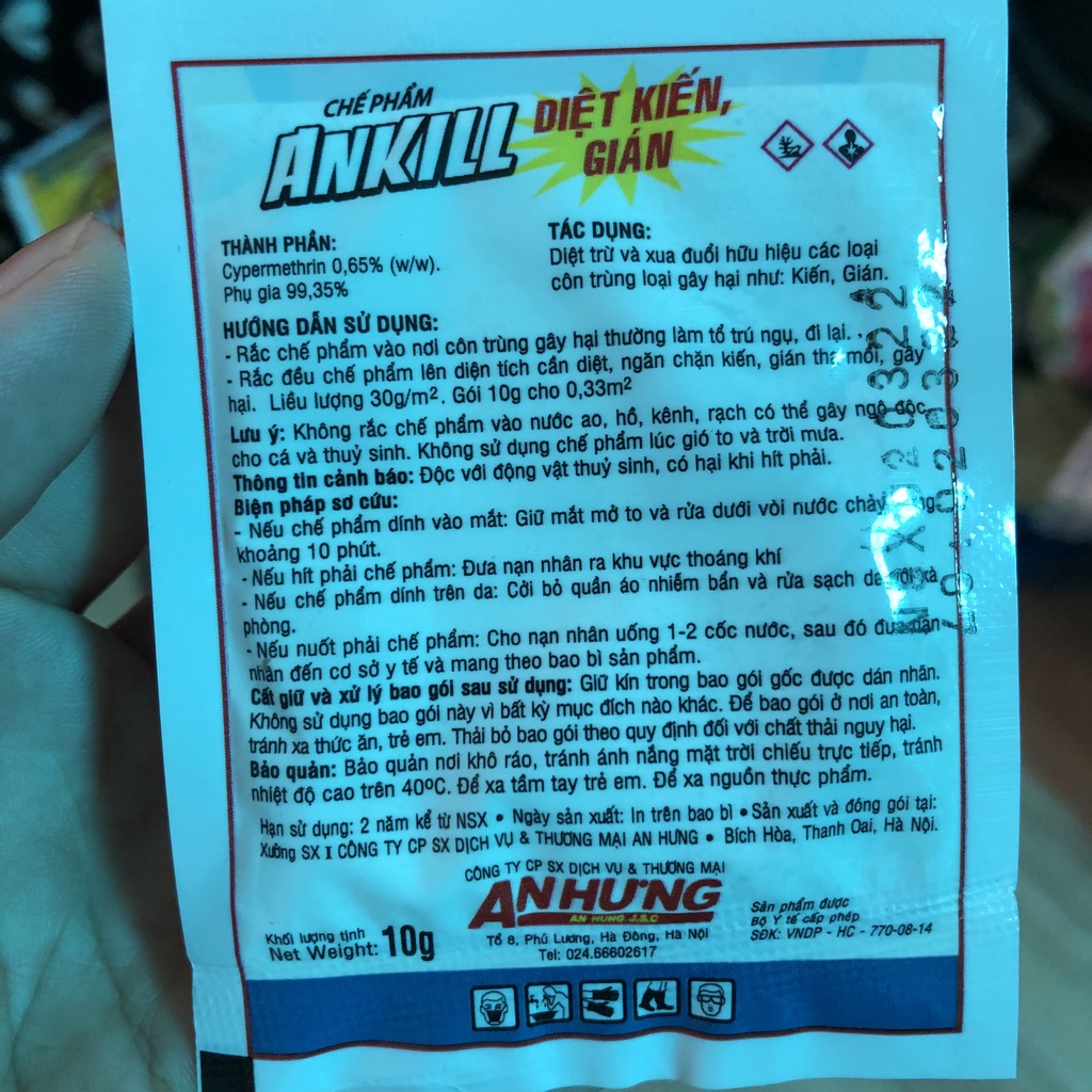 COMBO 10 GÓI THUỐC DIỆT MỐI GIÁN KIẾN ANKILL(10GR)