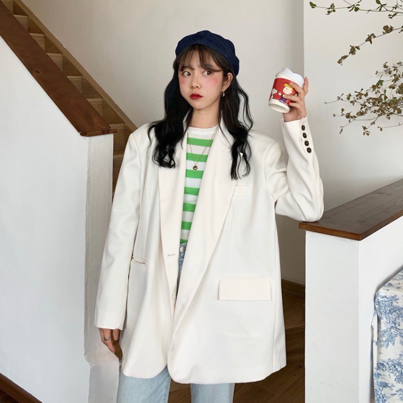 (Hàng Đẹp)Ảnh thật 5 hình cuối-2W253.Áo blazer oversize xuân hè Hàn Quốc hot chic | BigBuy360 - bigbuy360.vn