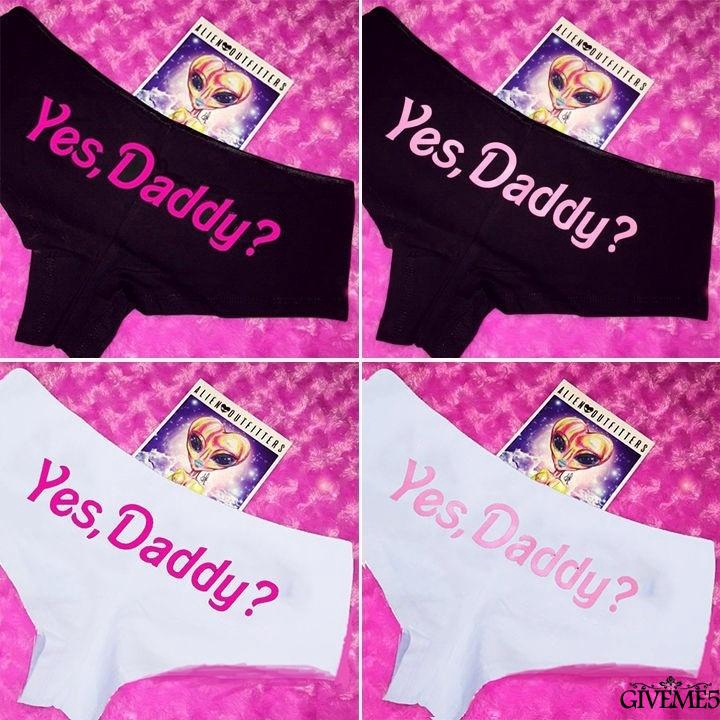 Quần lót in chữ Yes Daddy độc đáo gợi cảm dành cho nữ