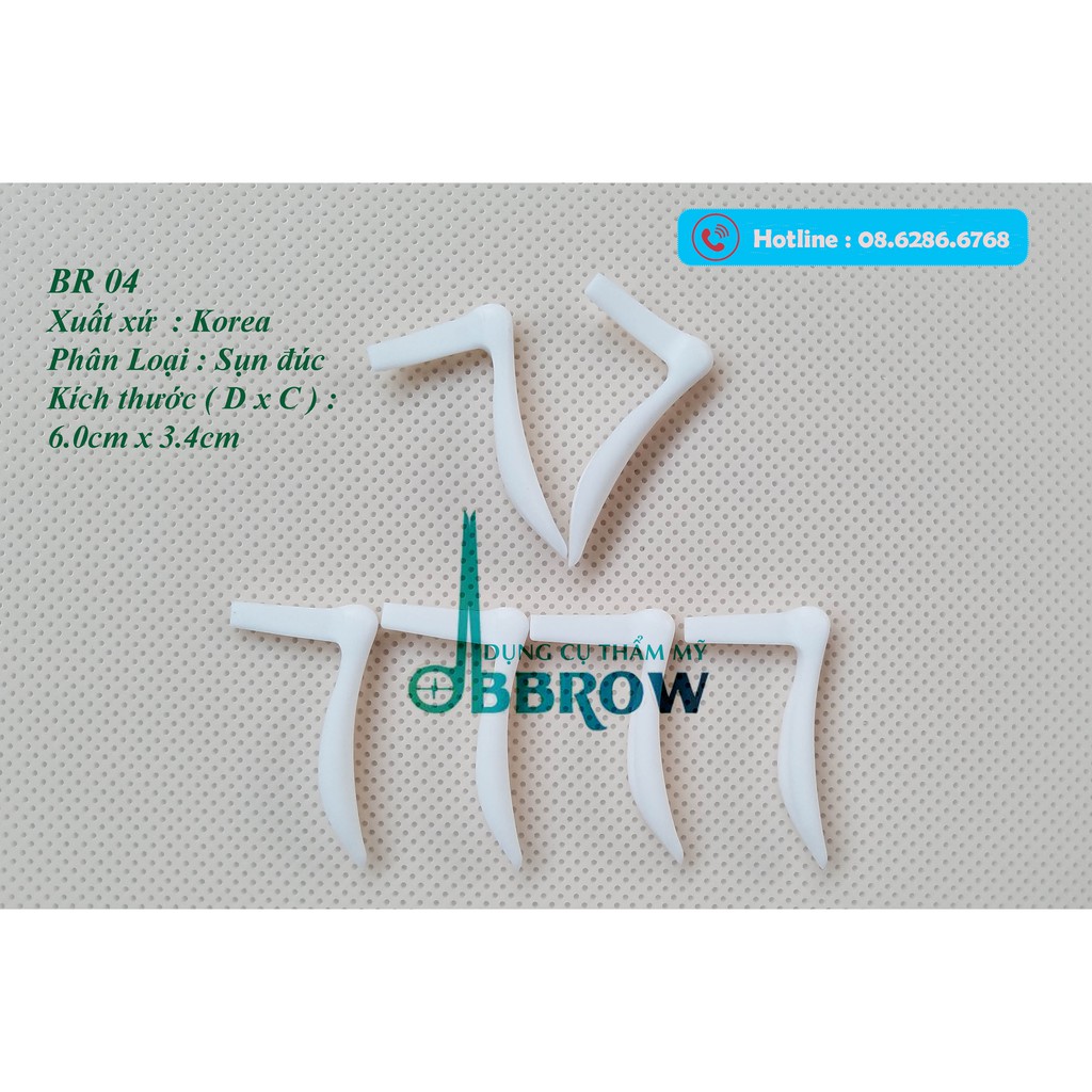 Mẫu BR 04 Sụn Mũi Silicon Đúc - Xuất Xứ Hàn Quốc  - 60 x 34 x