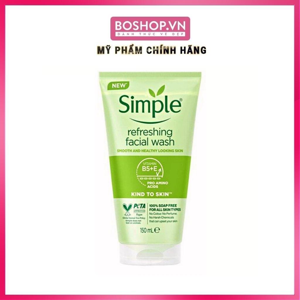 Gel Rửa Mặt Cho Da Nhạy Cảm Simple Refreshing 150ml
