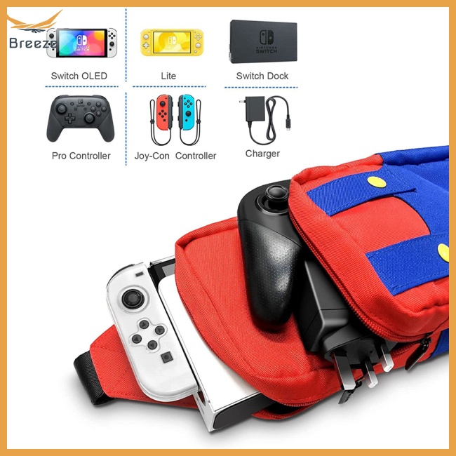 Túi đeo trước ngực nhẹ đa năng có thể điều chỉnh cho máy chơi game Nintendo Switch