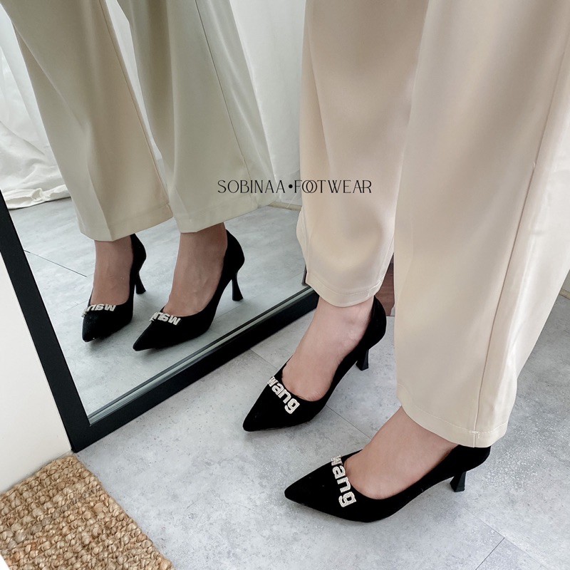 Bal cao gót nhọn WANG siêu xinh