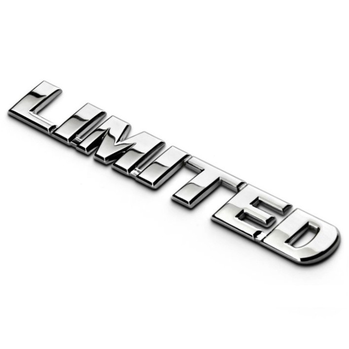 Sản Phẩm Decal tem chữ Limited inox dán ô tô G40109 .