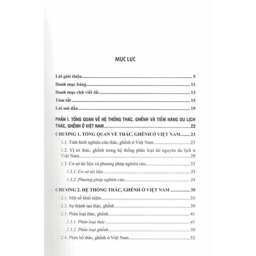 Sách - Hệ Thống Thác, Ghềnh Và Tiềm Năng Du Lịch Thác, Ghềnh Ở Việt Nam