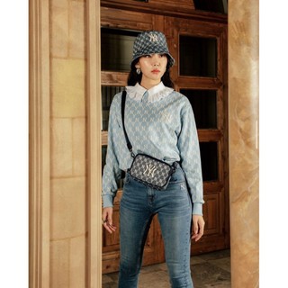 Áo Sweater MLB Monogram xanh