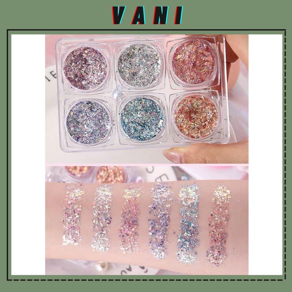 Trộn Sẵn Keo Nhũ Mắt Kim Tuyến Xà Cừ Trang Điểm Lấp Lánh Glitter [KIRA0043]