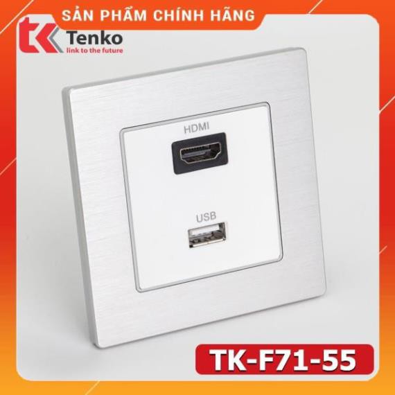 [ Chính Hãng ] Ổ Cắm HDMI và USB Kéo Dài Âm Tường - Đầu Nối HDMI Và đầu nối USB Âm Tường TK-F71-B-76