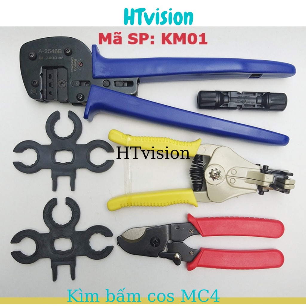 Bộ kìm MC4 chuyên nghiệp bộ dụng cụ bấm cos MC4 chuyện dụng cho điện năng lượng mặt trời