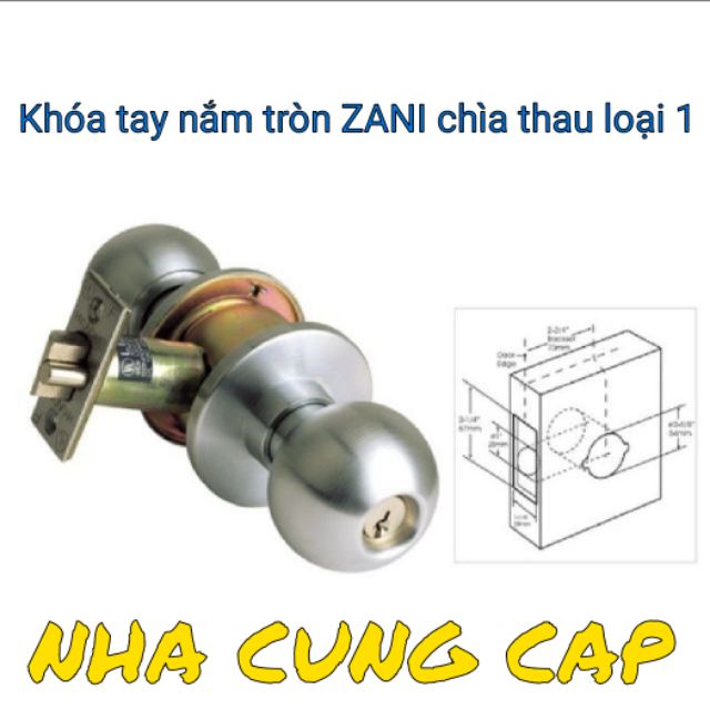 (GIÁ HỦY DIỆT) KHÓA TAY NẮM INOX ZANI KHÓA THAU