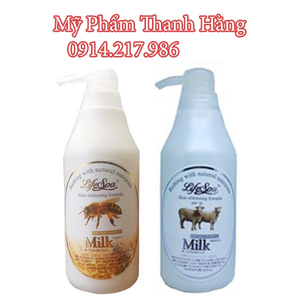 Sữa Cừu Tắm Trắng Da Life SPA Milk 500ml