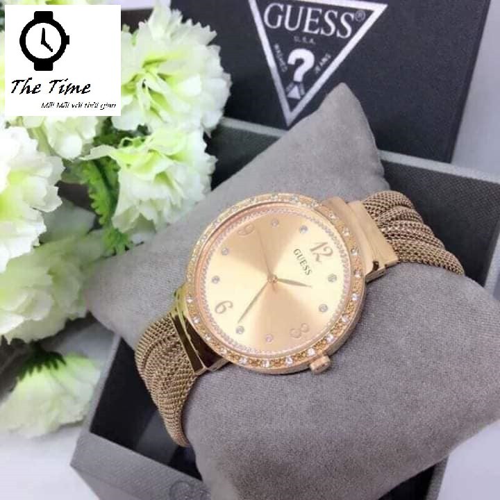 ( Sẵn 3 màu ) Đồng hồ nữ GUESS CHIFFON WATCH W1083L1 /W1083L2 /W1083L3 Case 36mm. 3ATM