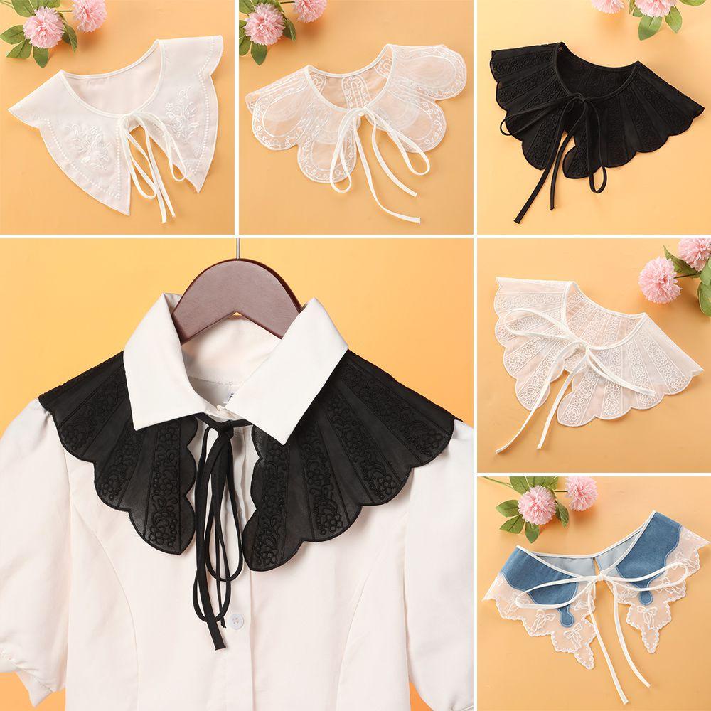 Cổ Áo Sơ Mi Ren Giả Chống Nắng Đa Năng Tháo Rời Được Thời Trang Cho Nữ