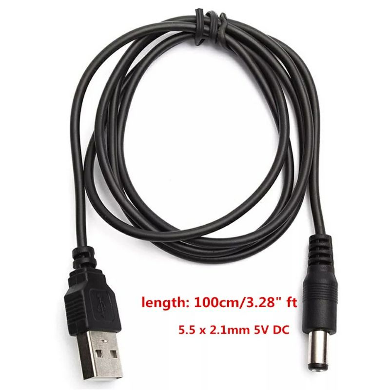 Cáp chuyển nguồn USB sang 5.5mm (5v to 5v)