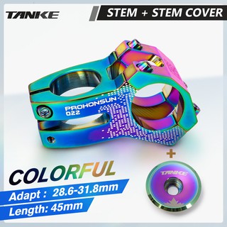 Thân xe đạp đường trường TANKE MTB 45mm 0°Ngắn Nhiều Màu Sắc Dầu slick Thân 31.8 Mm Prohonsun Tay Cầm Thanh 28.6 Mm Phuộc clmp Nhẹ
