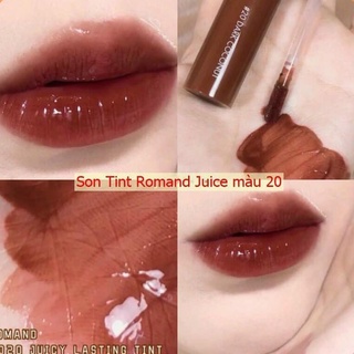 Son Tint Romand Juicy Lasting Tint No.20 Dark Coconut - Cam nâu dừa