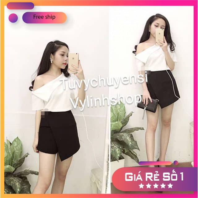 Nhập WA2359 giảm 10k đơn 99k-Quần Giả Váy Xẻ Trước