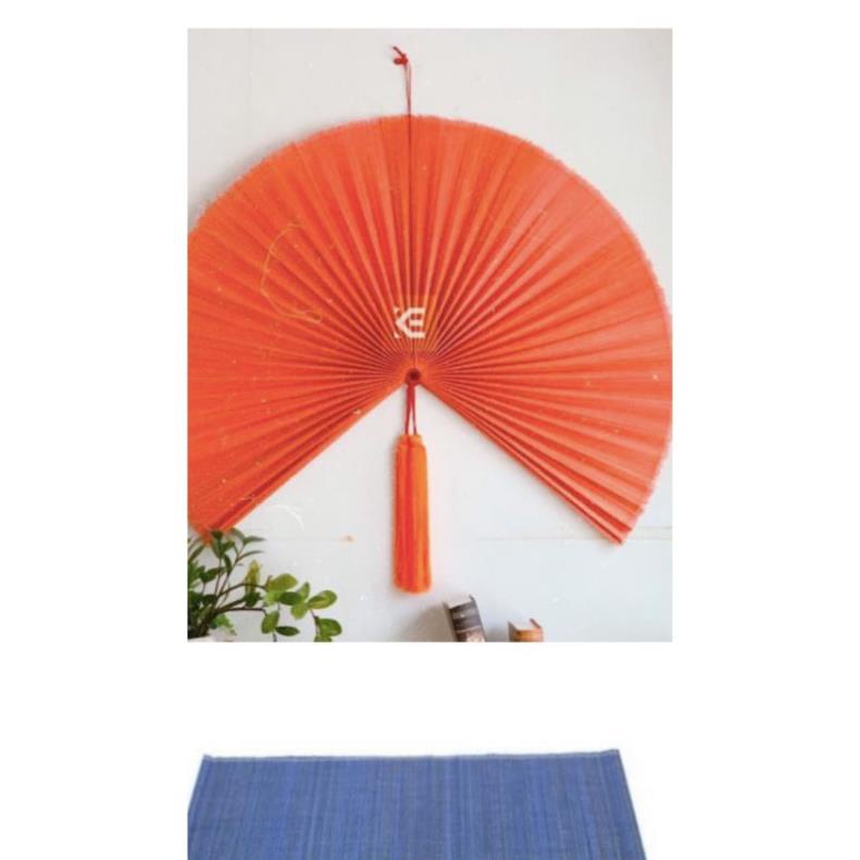 Mành tre quạt decor- Quạt lá tre/ quạt mành/quạt nan tăm decor tường - quạt mành tre