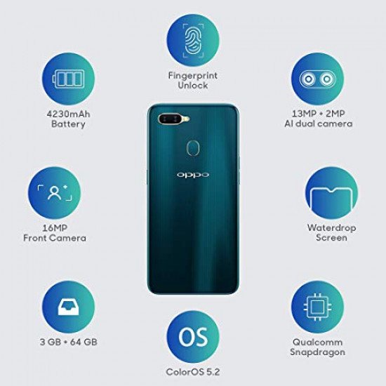 Điện thoại OPPO A7 màn 6.2 giọt nước - chip Snap 450 ram 4G/64G, mới 97-99, BH 6 tháng