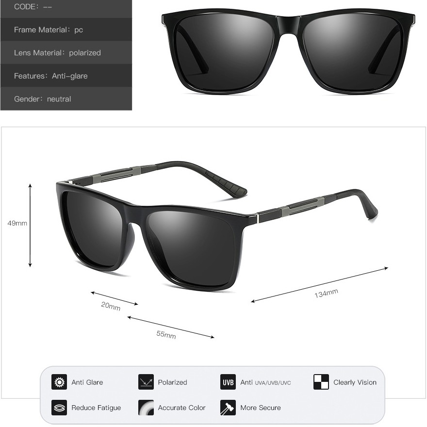 Kính mát phân cực thời trang A547 - NVfashion | BigBuy360 - bigbuy360.vn