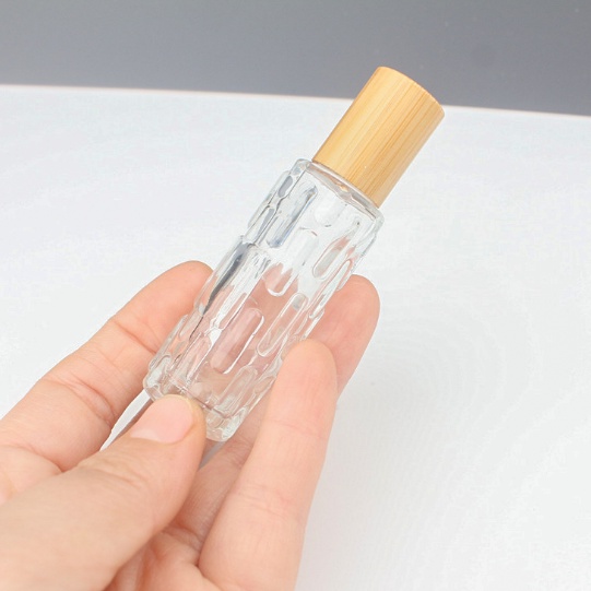 Chai lọ đựng tinh dầu dạng bi lăn 10ml nắp gỗ tre