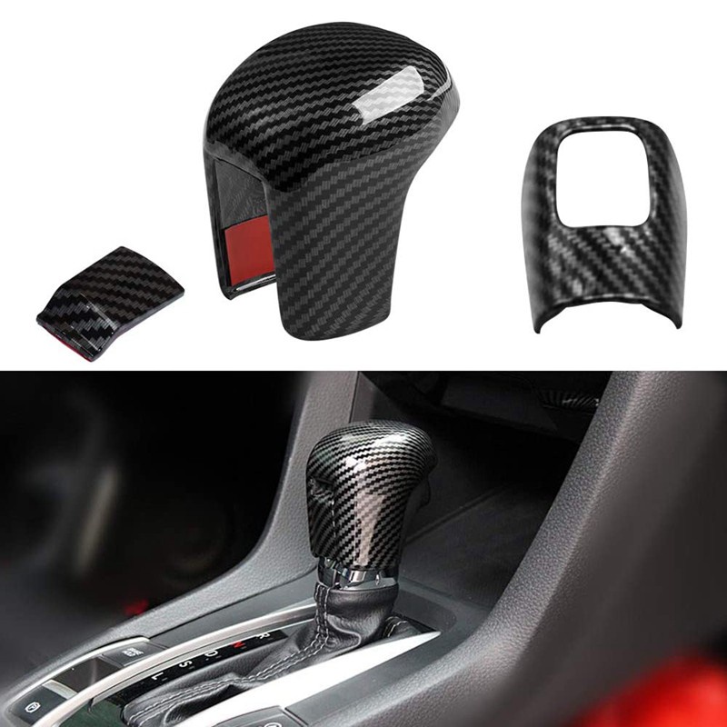 Viền Bọc Cần Số Bằng Sợi Carbon Cho Xe Hơi Honda 10th Civic 2016-2020