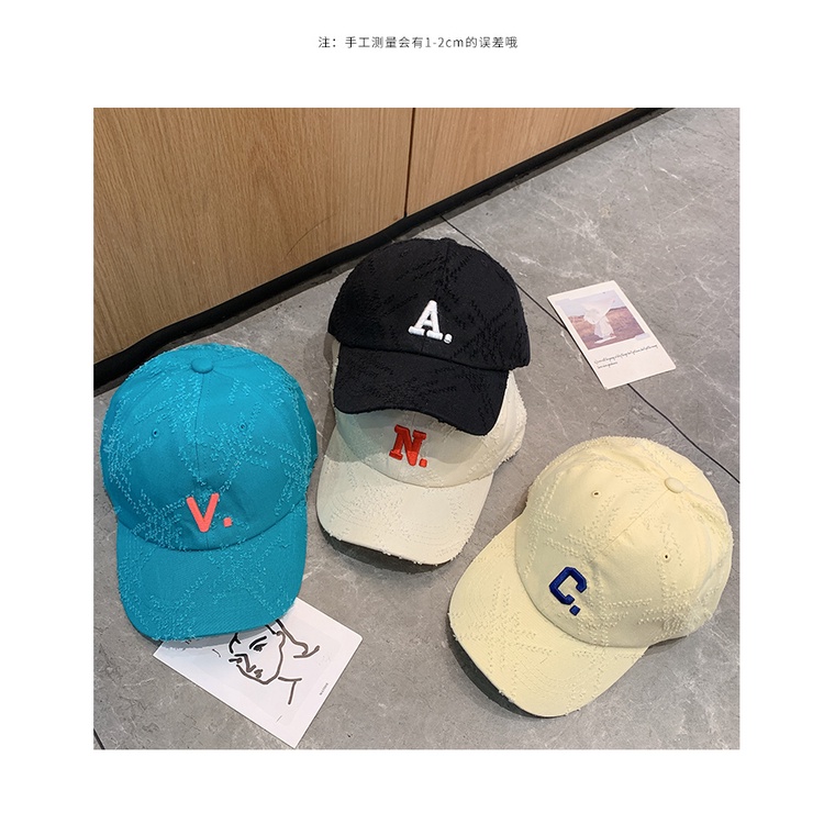 Mũ lưỡi trai chống nắng vành cong in chữ phong cách cổ điển thời trang mùa hè cho nam nữ