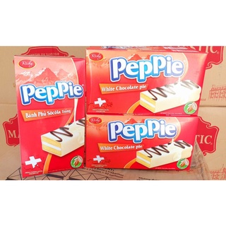Bánh bông lan phủ socola trắng Peppie hộp 6 cái