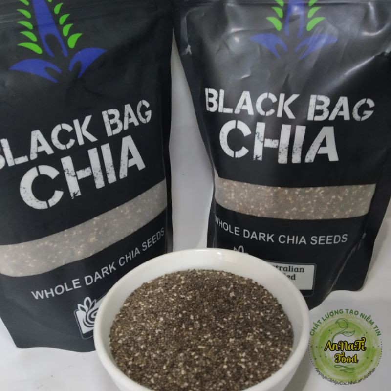 Hạt Chia Úc Organic Chia Seeds túi đen 500gr [CHÍNH HÃNG]