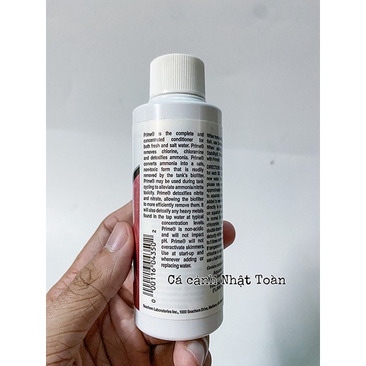 DUNG DỊCH KHỬ CLO NH3 NO2 NO3 SEACHEM PRIME 100ML CHO HỒ CÁ