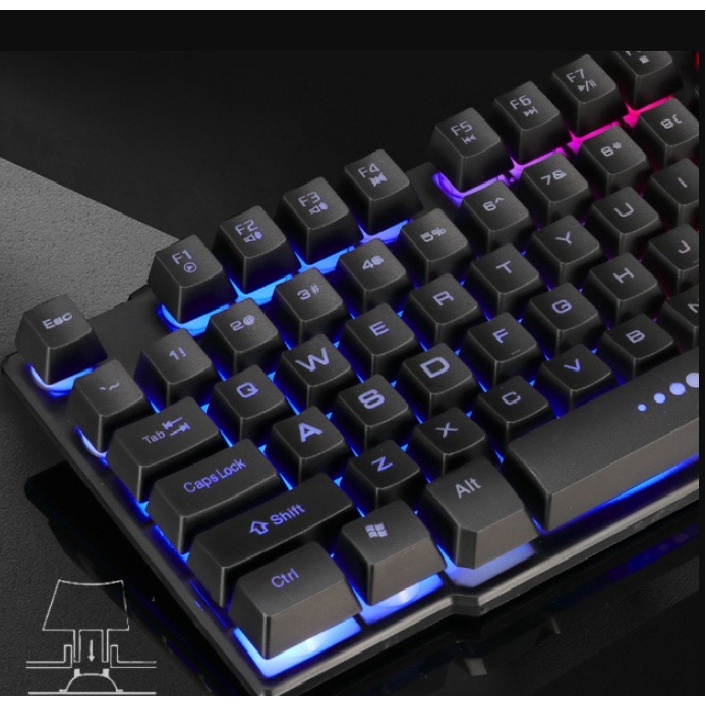 Bàn Phím Giả Cơ Chuyên Game DIVIPARD GK50 LED 7 Màu - Đen