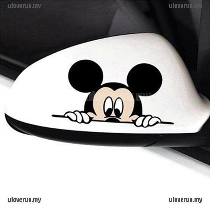 1 Sticker Dán Kính Chiếu Hậu Hình Chuột Mickey Dễ Thương