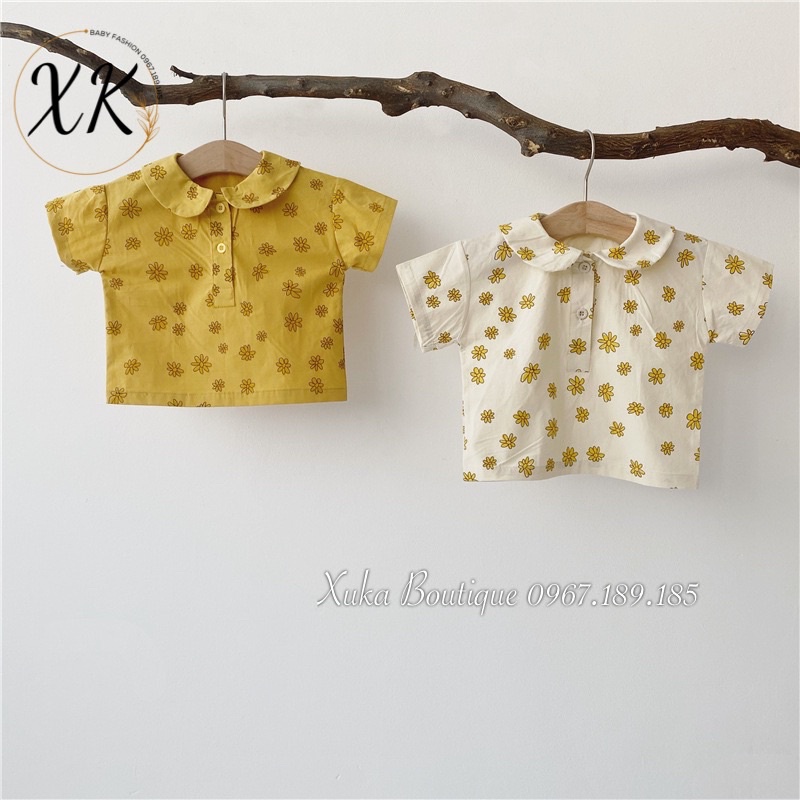 Bộ Quần Áo Cộc Tay Bé Gái 0-2 Tuổi Xuka Boutique Set Bộ Bé Gái Mùa Hè 2022