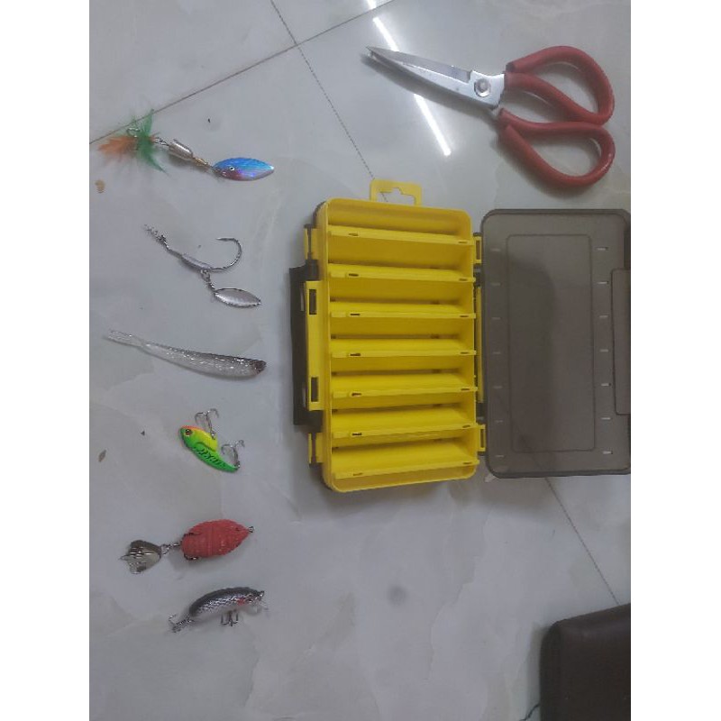 hộp mồi câu lure, hunter v4, cc50,spinler, lưỡi mồi mềm, fishen