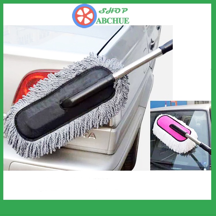 Chổi Lau Xe Ô Tô - Rửa Xe Ô Tô - Cọ Nano Lau Rửa Xe Sợi Mềm Mại, Điều Chỉnh Được Độ Dài Dành Cho Xe Hơi
