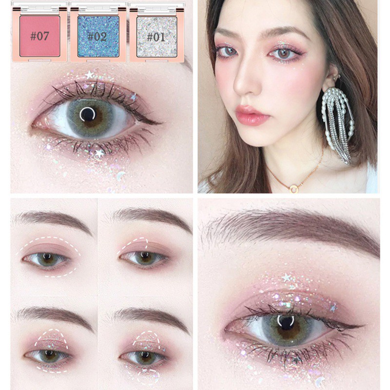 [Hàng mới về] Phấn mắt tông màu sáng lấp lánh cao trang điểm lâu trôi