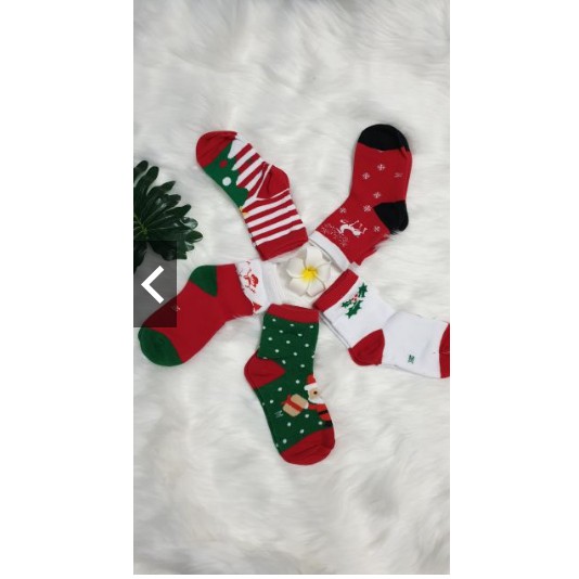 Set 5 Đôi Tất Noel Cổ Cao Cao Cấp - CHILLHOUSE