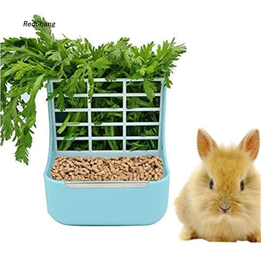 Khay đựng cỏ và thức ăn 2 trong 1 cho thỏ tùy chọn màu sắc