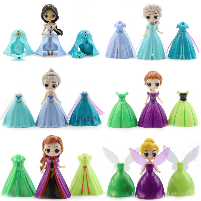 Set 6 búp bê thay váy 12cm- Elsa