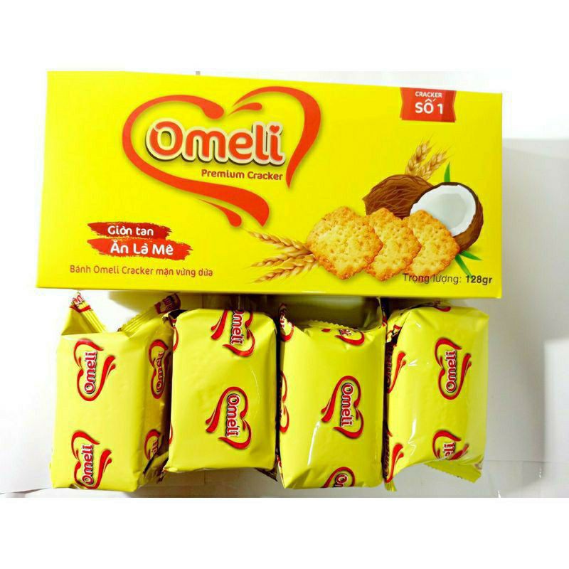 Bánh cracker Omeli hộp 128g