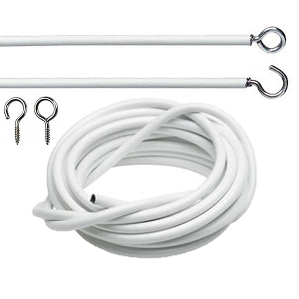 Dây Lò Xo Treo Rèm Cửa 3 / 4 / 5m Kèm Móc Và Mắt Cho Tàu Thuyền