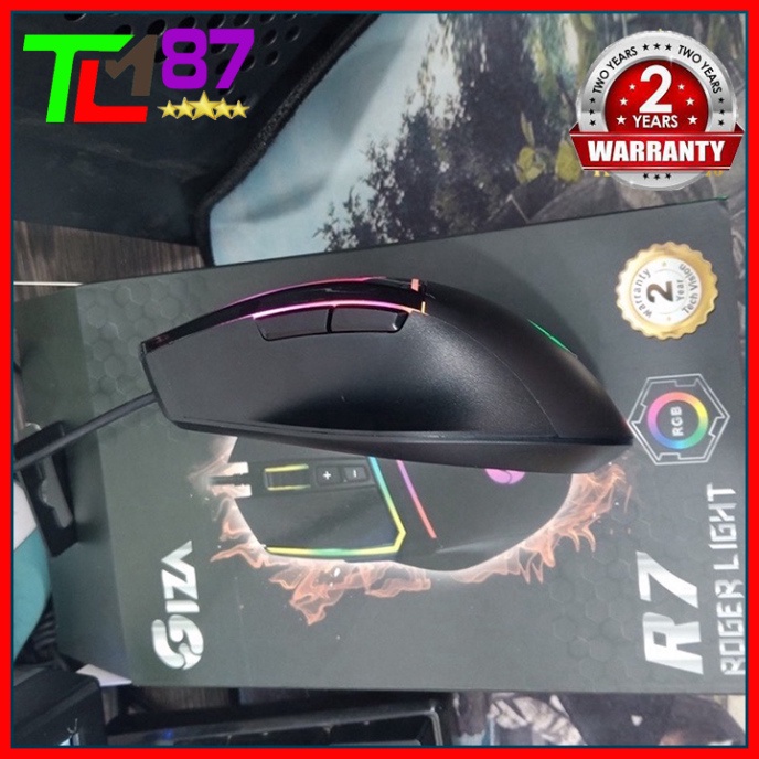 Chuột Gaming Chính Hãng Đèn LED 7 Màu RGB Có Dây VSPTech Giza R7 - Chuột Máy Vi Tính PC Laptop Mouse Chuyên Game
