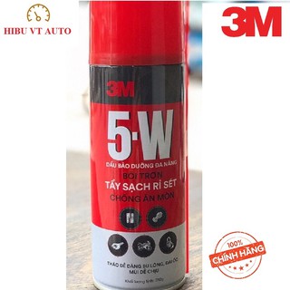 Dầu bôi trơn chống rỉ sét đa năng 3M 5-W giúp loại bỏ các gỉ sét đồng thời tẩy sạch bụi bẩn, các tạp chất ra khỏi bề mặt