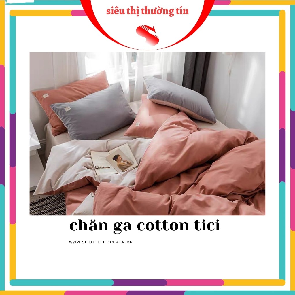 Bộ chăn ga gối 4 món cotton tici Bee Bedding cao cấp. drap vỏ phong cách hàn quốc kích thước 1m2, 1m4, 1m6, 1m8 x2m, 2m2