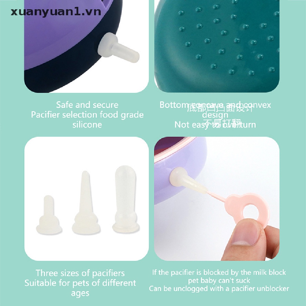 Bát Đựng Sữa Cho Thú Cưng Kèm 4 Núm Vú Giả Tiện Dụng