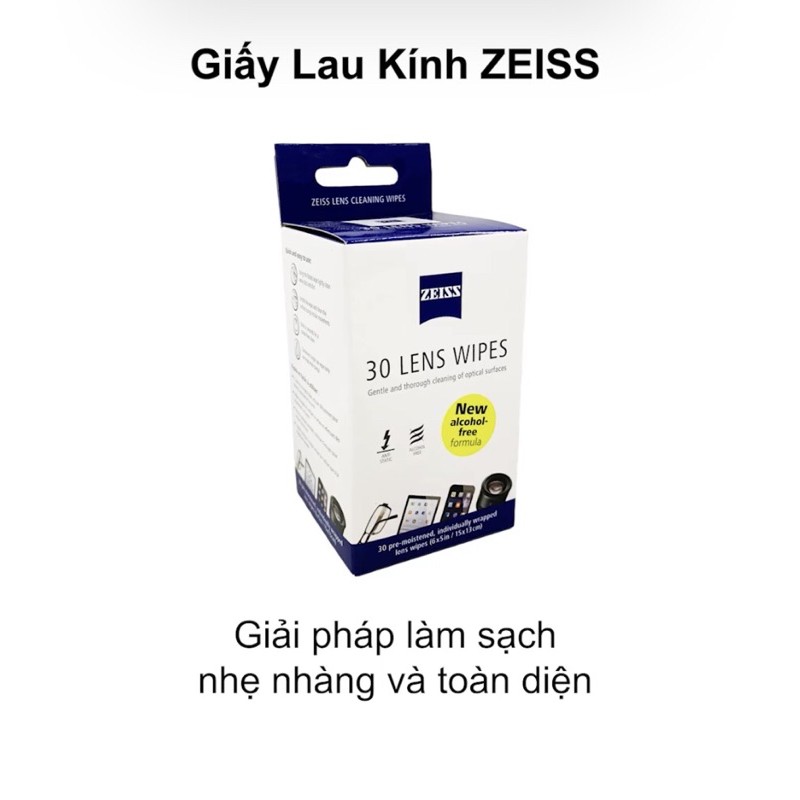 [LENS WIPES] Khăn Giấy lau ống kính, mắt kính, điện thoại ZEISS (Germany)