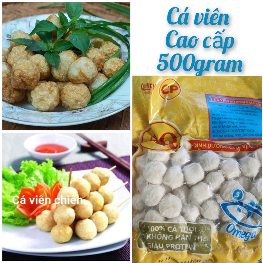 Cá viên chiên, cá viên thả lẩu cao cấp.